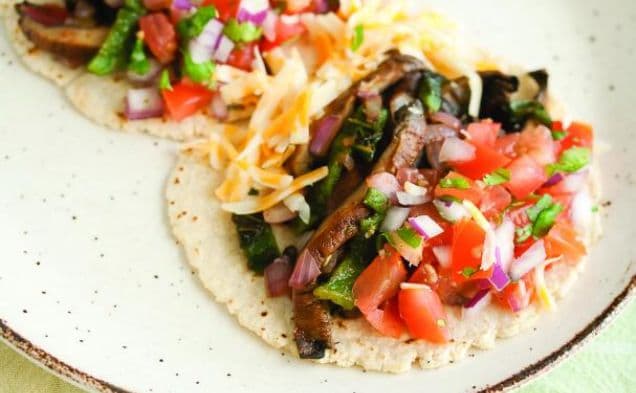 Grilled Portabella and Poblano Tacos