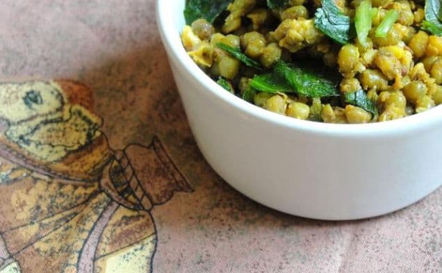 Gujarati Dry Mung Bean Curry