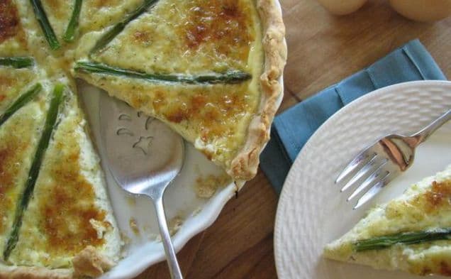 Havarti and Asparagus Quiche