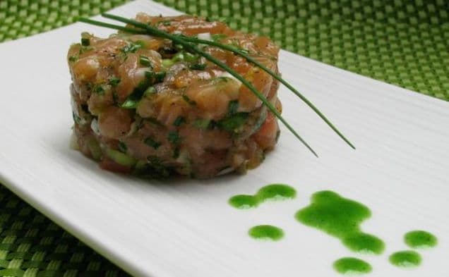 Jade Buddha Salmon Tartare