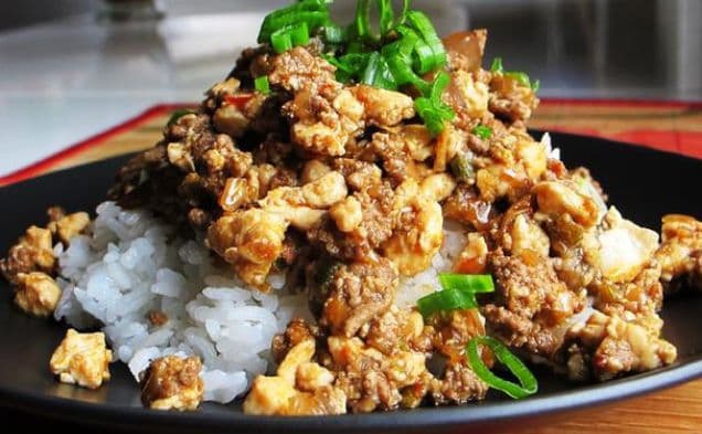 Japanese Mabo Tofu With Eggplant
