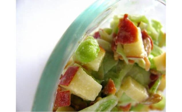 Kohlrabi Salad With Apple, Bacon, and Snow Peas