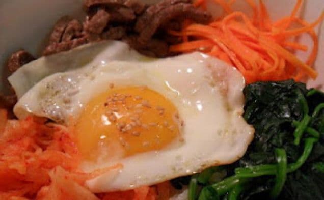 Korean Bibimbab (Rice w Vegetables & Beef)