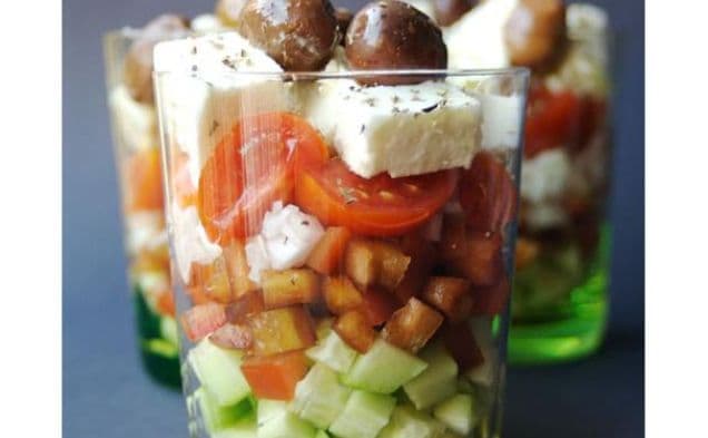 Layered Greek Salad
