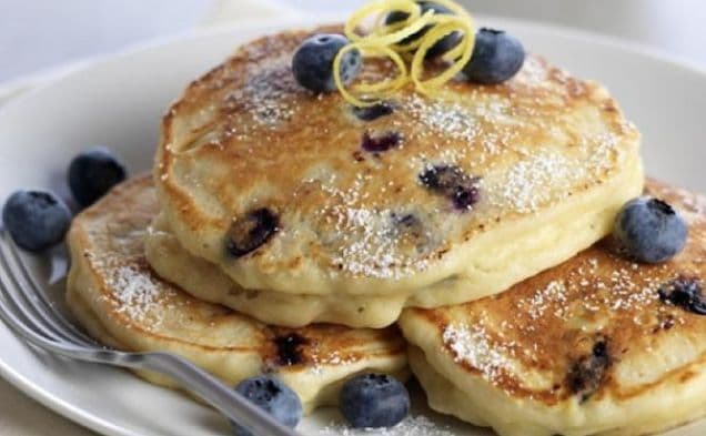Lemon Ricotta Blueberry Pancakes