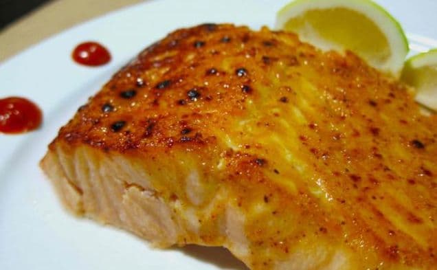 Maple and Mustard-Glazed Salmon