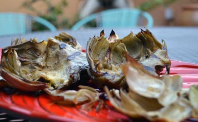 Grilled Lemon Garlic Artichokes