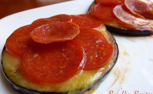Mini eggplant pizza