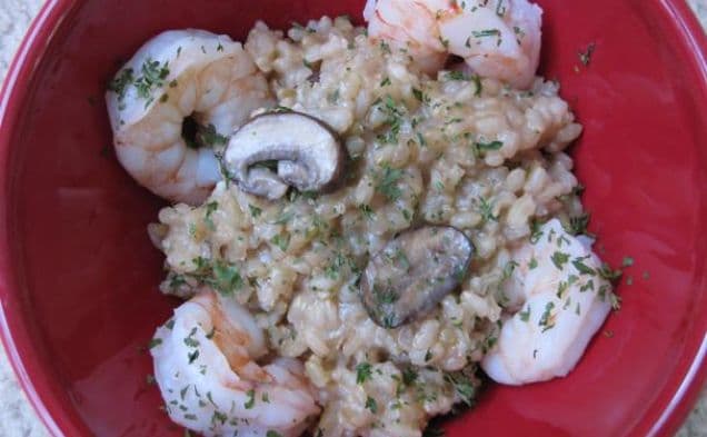 Mushroom and Parmesan Brown Rice Risotto
