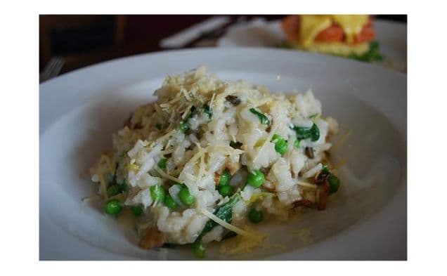 Mushroom-Pea Risotto