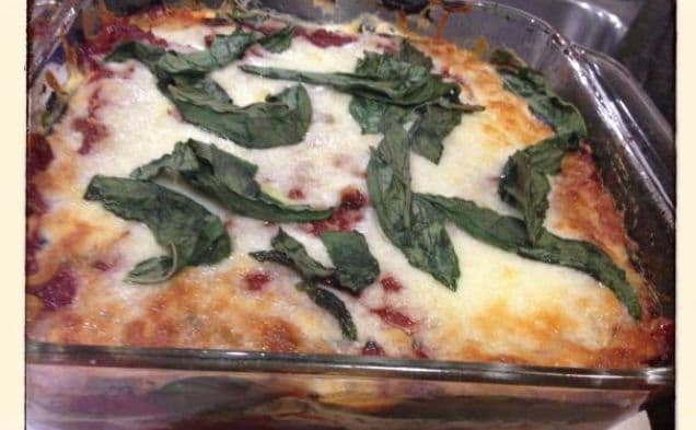 Noodle Free Eggplant and Spinach Lasagna