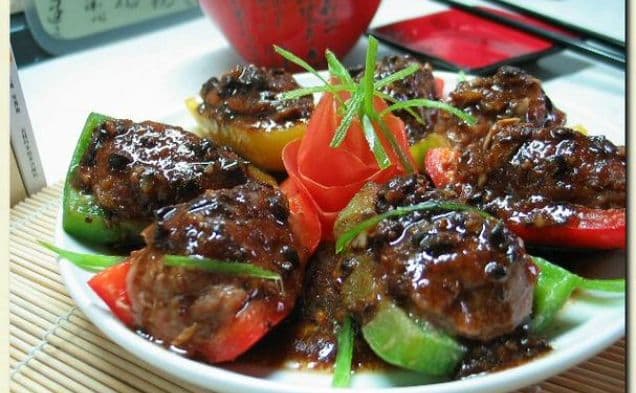 Pan-Fried Stuffed Bell Peppers