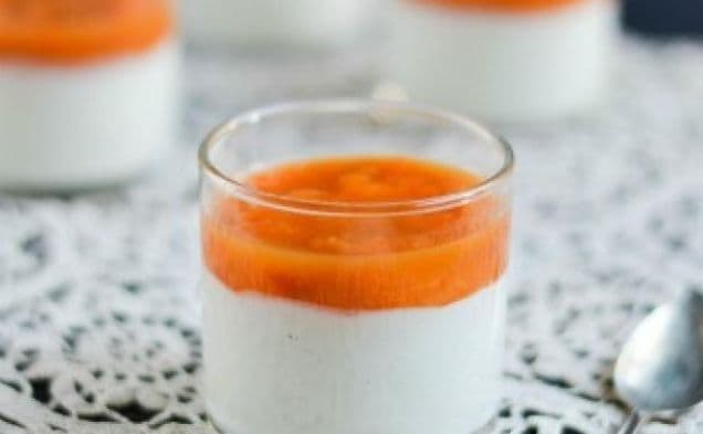 Panna Cotta with Apricot Sauce