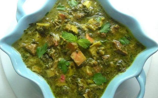 Persian Rhubarb Stew (Khoresh Rivas)