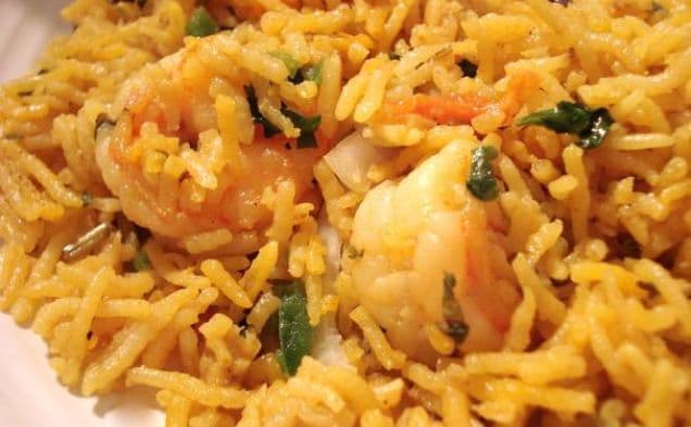 Prawn Biryani( Shrimps In Aromatic and Flavored Indian Rice)