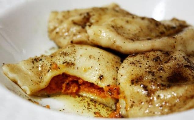 Pumpkin Ravioli With Browned Butter Sage Sauce