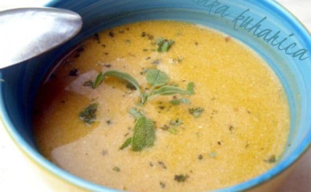 Pumpkin soup with wine
