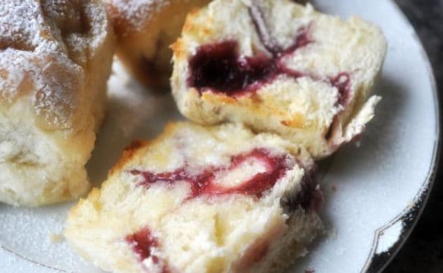 Raspberry Jam Swirled Buns