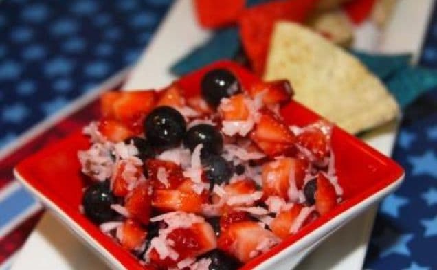 Red, White, and Blue Fruit Salsa