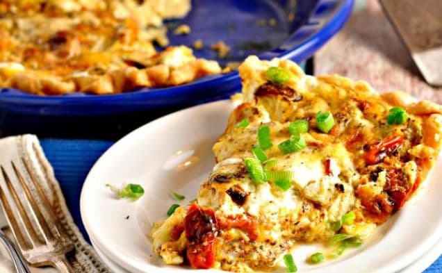 Roasted Tomato and Garlic Quiche