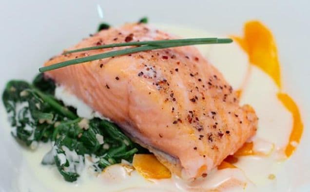 Salmon Confit with Lemongrass Sauce