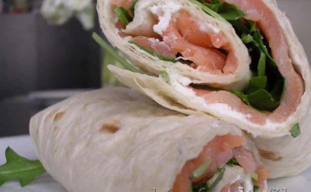 Smoked Salmon & Ricotta Wraps