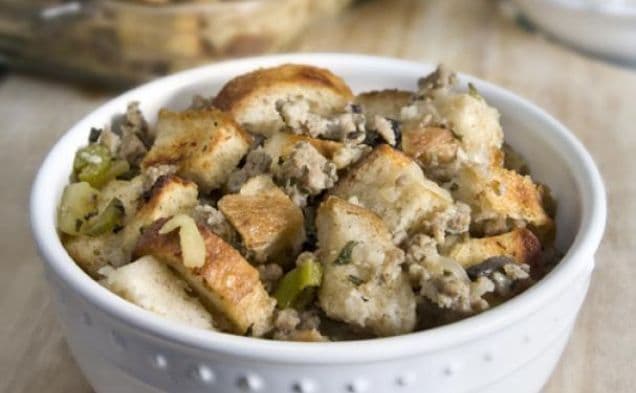 Sourdough Stuffing with Sage Sausage and Apples