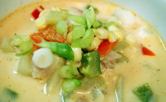 Spicy Grilled Corn Chowder