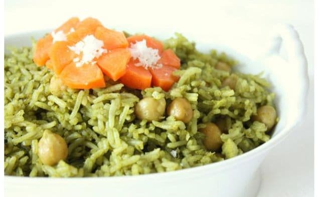 Spinach Chickpea - Palak Chana Rice