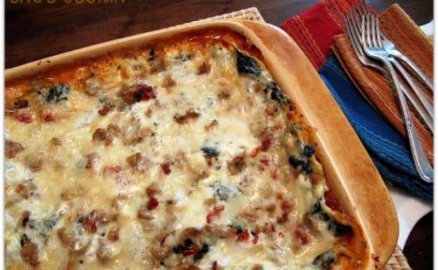 Super Kale and Sausage Lasagna