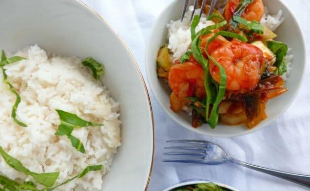 Super Speedy Spicy Sweet and Sour Shrimp