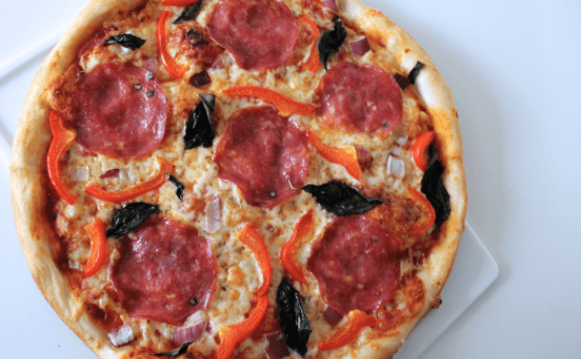 Thin Crust Genoa Salami Pizza