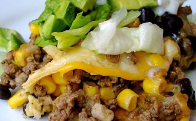 Tomato Free Mexican Lasagna