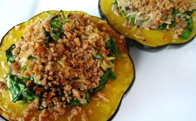 Turkey and Rice Stuffed Acorn Squash