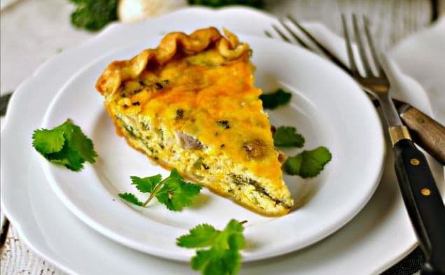 Vegetable Cheddar Quiche