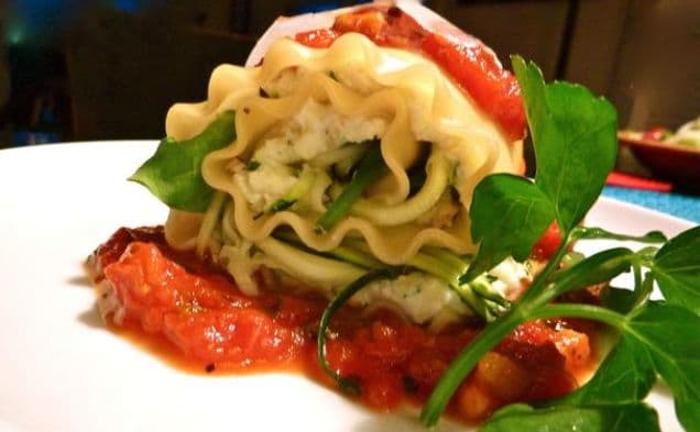 Veggie Lasagna Rolls with Peppery Pecorino Marinara