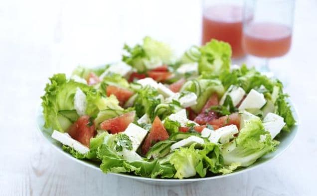 Watermelon, Feta And Mint Salad