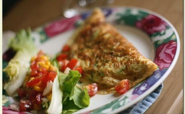 Zucchini Chicken Omelette
