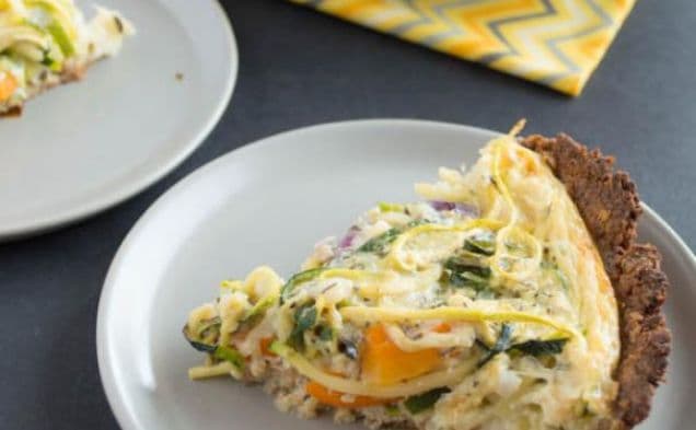 Zucchini Quiche & Almond Flax Crust
