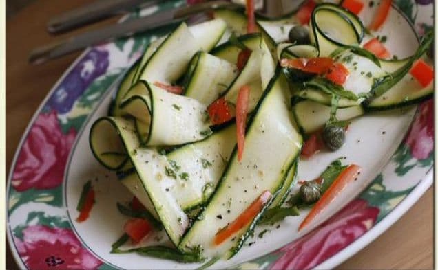 Zucchini Ribbon Caper Salad