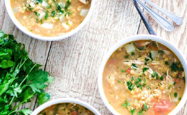 Red Lentil Soup with Chicken and Turnips