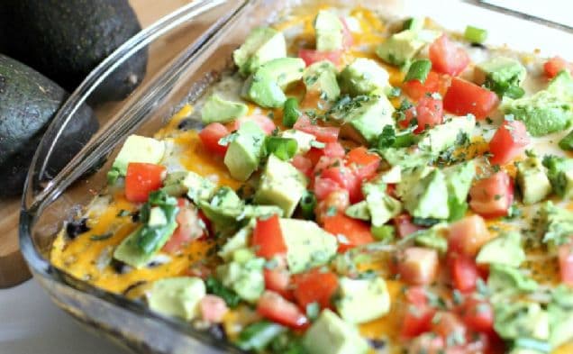 Cheesy Chicken Enchilada Quinoa Casserole