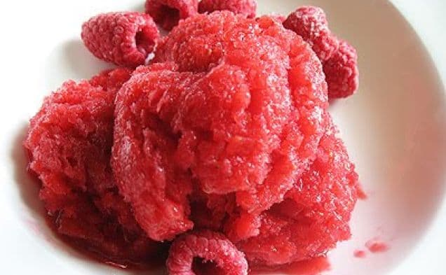 Tart Raspberry Sorbet with a Hint of Heat