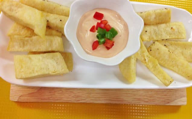 Fried Yam and Spicy Mayo