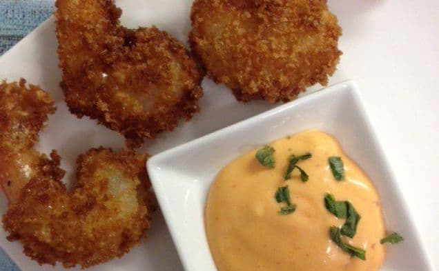 Breaded Shrimp and Spicy Mayo Appetizer